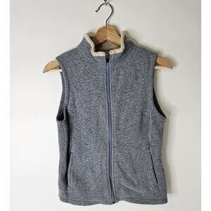 Kuhl Fleece Jacket Full Zip Vest Womens Blue Sherpa Collar Size Xsmall